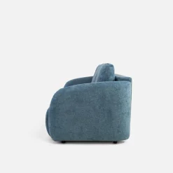 inny Sofa 3 osobowa, rozkładana z pojemnikiem granatowa PORTO