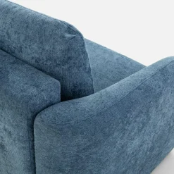 inny Sofa 3 osobowa, rozkładana z pojemnikiem granatowa PORTO