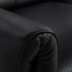 Online Trend Line Sofa 2 osobowa skórzana czarna MILANO