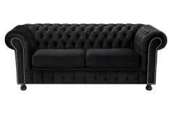 Sale Inspire Sofa glamour rozkładana czarna CHESTER