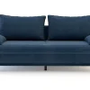 Sofy^Sofa granatowa VAMOS nóżki orzech