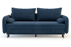 Sofy^Sofa granatowa VAMOS nóżki orzech
