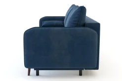 Sofy^Sofa granatowa VAMOS nóżki orzech