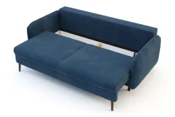 Sofy^Sofa granatowa VAMOS nóżki orzech