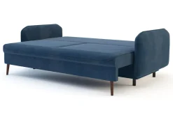 Sofy^Sofa granatowa VAMOS nóżki orzech