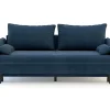 Sofa granatowa VAMOS nóżki czarne