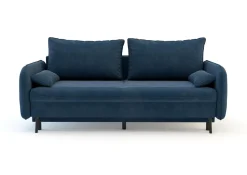 Sofa granatowa VAMOS nóżki czarne
