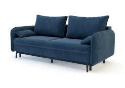 Sofa granatowa VAMOS nóżki czarne