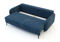 Sofa granatowa VAMOS nóżki czarne