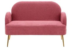 Discount Sofa 2-osobowa ciemnoróżowa MIDNI