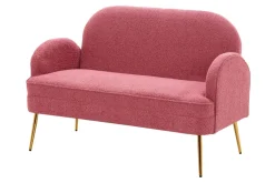 Discount Sofa 2-osobowa ciemnoróżowa MIDNI