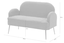 Discount Sofa 2-osobowa ciemnoróżowa MIDNI