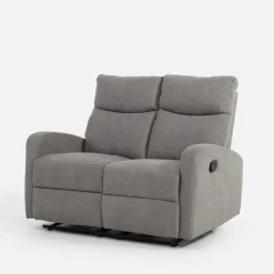 inny Sofy^Sofa 2-osobowa GLAMDI z funkcją relaks szara