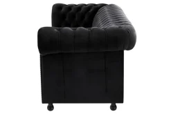 Inspire Sofy^Sofa 4-osobowa glamour czarna CHESTER