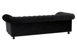Inspire Sofy^Sofa 4-osobowa glamour czarna CHESTER