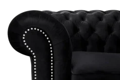 Inspire Sofy^Sofa 4-osobowa glamour czarna CHESTER