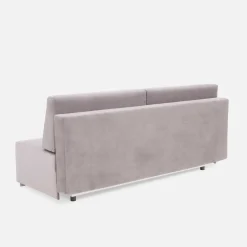Sofy^Sofa 3-osobowa jasnofioletowa pikowana LILI