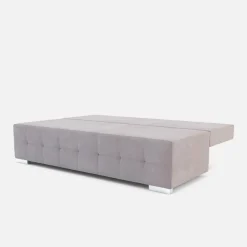 Sofy^Sofa 3-osobowa jasnofioletowa pikowana LILI