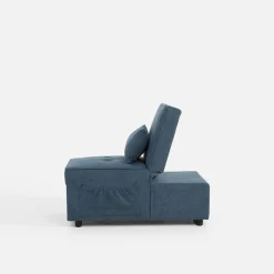 Discount inny Sofa 1-osobowa rozkładana niebieska WINSLO