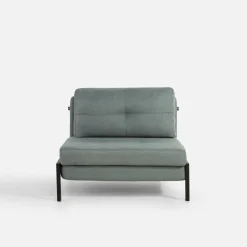 Online inny Sofa 1-osobowa rozkładana szarozielona PARKA