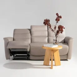 Sofy^Sofa 3-osobowa z funkcją relaksu skórzana ALASSIO