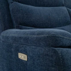 Sofy^Sofa 3-osobowa z funkcją relaks niebieska ZATRI