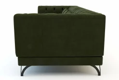 Instilo Sofy^Sofa pikowana oliwkowa TOTTI
