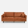Outlet Comfort Line Sofa rozkładana ceglasta CAVA