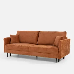 Outlet Comfort Line Sofa rozkładana ceglasta CAVA
