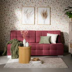 Sofy^Sofa rozkładana ciemnoróżowa LILI
