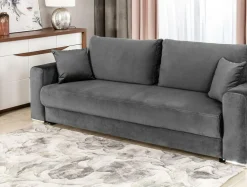 Exline Sofy^Sofa rozkładana grafitowa GENF
