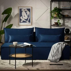 Mavik Sofy^Sofa rozkładana granatowa DUE