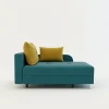 Sale Sofa rozkładana niebiesko-żółta LETTO lewa