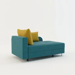 Sale Sofa rozkładana niebiesko-żółta LETTO lewa
