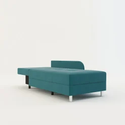 Sale Sofa rozkładana niebiesko-żółta LETTO lewa