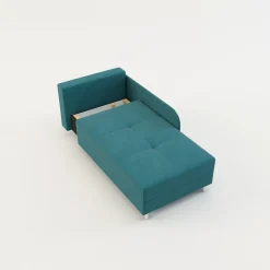 Sale Sofa rozkładana niebiesko-żółta LETTO lewa