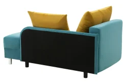 Sale Sofa rozkładana niebiesko-żółta LETTO lewa