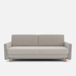 Discount Sofa rozkładana 3-osobowa beżowa LISA