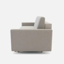 Discount Sofa rozkładana 3-osobowa beżowa LISA