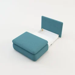Discount Sofa rozkładana 1-osobowa błękitna ELIAS I