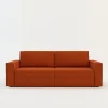 Sale Sofa rozkładana 3-osobowa ceglasta METIS