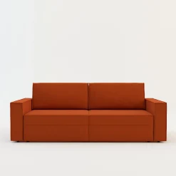Sale Sofa rozkładana 3-osobowa ceglasta METIS
