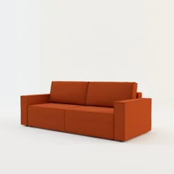 Sale Sofa rozkładana 3-osobowa ceglasta METIS