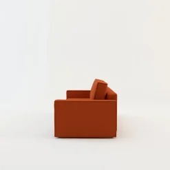 Sale Sofa rozkładana 3-osobowa ceglasta METIS