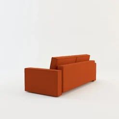Sale Sofa rozkładana 3-osobowa ceglasta METIS