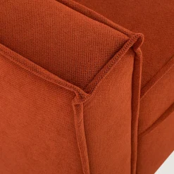 Sale Sofa rozkładana 3-osobowa ceglasta METIS