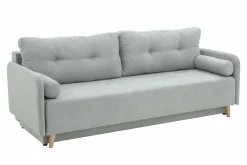 Sofy^Sofa rozkładana 3-osobowa jasnoszara TAMPA