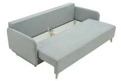 Sofy^Sofa rozkładana 3-osobowa jasnoszara TAMPA