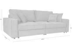 Sofy^Sofa rozkładana 4-osobowa MARKOS szara
