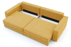 Sofy^Sofa rozkładana 4-osobowa MARKOS musztardowy